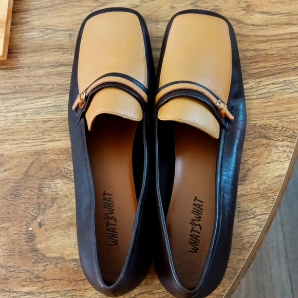 What's What Leather Shoes Vintage Come Back with a bitty buckle - Picture 2 of 12